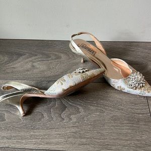 Bartley Mischka jewled sling backs size 38 ..worn once